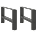 sofabordsben antracit 2 stk. 50x(30-31) cm stål