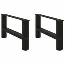 sofabordsben sort 2 stk. 60x(30-31) cm stål