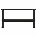 sofabordsben sort 2 stk. 60x(30-31) cm stål
