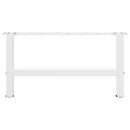 sofabordsben hvide 2 stk. 60x(30-31) cm stål