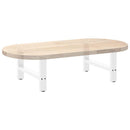 sofabordsben hvide 2 stk. 60x(30-31) cm stål