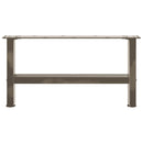 sofabordsben naturstål 2 stk. 60x(30-31) cm stål