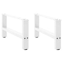 sofabordsben hvide 2 stk. 70x(30-31) cm stål