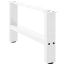 sofabordsben hvide 2 stk. 70x(30-31) cm stål