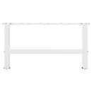 sofabordsben hvide 2 stk. 70x(30-31) cm stål