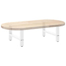 sofabordsben hvide 2 stk. 70x(30-31) cm stål