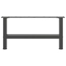 sofabordsben antracit 2 stk. 70 x (30-31) cm stål
