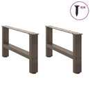 sofabordsben naturstål 2 stk. 70x(30-31) cm stål