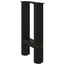 sofabordsben sort 2 stk. 28 x (42-43) cm stål