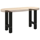 sofabordsben sort 2 stk. 28 x (42-43) cm stål