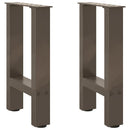 sofabordsben naturstål 2 stk. 28 x (42-43) cm stål