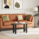 sofabordsben sort 2 stk. 38 x (42-43) cm stål