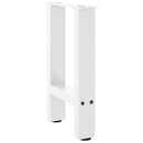 sofabordsben hvide 2 stk. 38 x (42-43) cm stål