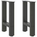 sofabordsben antracit 2 stk. 38 x (42-43) cm stål