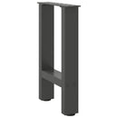 sofabordsben antracit 2 stk. 38 x (42-43) cm stål