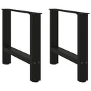 sofabordsben sort 2 stk. 50x(42-43) cm stål