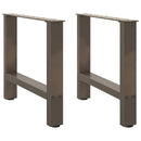 sofabordsben naturstål 2 stk. 50x(42-43) cm stål