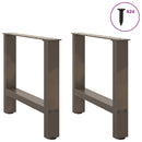 sofabordsben naturstål 2 stk. 50x(42-43) cm stål