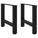 sofabordsben sort 2 stk. 60 x (42-43) cm stål