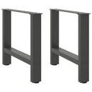 sofabordsben antracit 2 stk. 60 x (42-43) cm stål