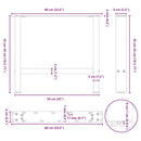 sofabordsben antracit 2 stk. 60 x (42-43) cm stål
