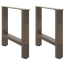 sofabordsben naturstål 2 stk. 60x(42-43) cm stål