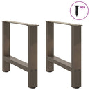 sofabordsben naturstål 2 stk. 60x(42-43) cm stål