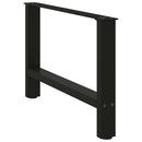 sofabordsben sort 2 stk. 70 x (42-43) cm stål