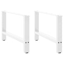 sofabordsben hvide 2 stk. 70 x (42-43) cm stål