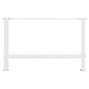 sofabordsben hvide 2 stk. 70 x (42-43) cm stål