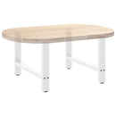 sofabordsben hvide 2 stk. 70 x (42-43) cm stål