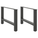 sofabordsben antracit 2 stk. 70 x (42-43) cm stål