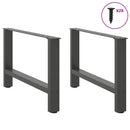 sofabordsben antracit 2 stk. 70 x (42-43) cm stål