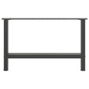 sofabordsben antracit 2 stk. 70 x (42-43) cm stål