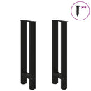 konsolbordben sort 2 stk. 28 x (72-73) cm stål