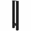konsolbordben sort 2 stk. 28 x (72-73) cm stål