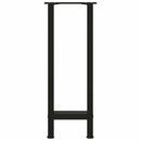 konsolbordben sort 2 stk. 28 x (72-73) cm stål