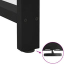 konsolbordben sort 2 stk. 28 x (72-73) cm stål
