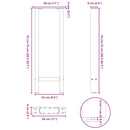 konsolbordben sort 2 stk. 28 x (72-73) cm stål