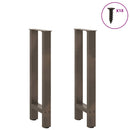 konsolbordben naturstål 2 stk. 28 x (72-73) cm stål