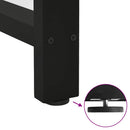 konsolbordben sort 2 stk. 38 x (72-73) cm stål