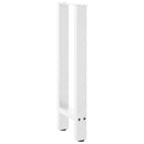 konsolbordben hvide 2 stk. 38 x (72-73) cm stål