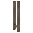 konsolbordben naturstål 2 stk. 38 x (72-73) cm stål