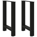 spisebordsben sort 2 stk. 50x(72-73) cm stål