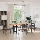 spisebordsben sort 2 stk. 50x(72-73) cm stål