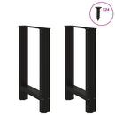 spisebordsben sort 2 stk. 50x(72-73) cm stål