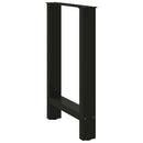 spisebordsben sort 2 stk. 50x(72-73) cm stål
