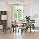 spisebordsben antracit 2 stk. 50x(72-73) cm stål