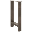 spisebordsben naturstål 2 stk. 50x(72-73) cm stål
