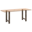 spisebordsben naturstål 2 stk. 50x(72-73) cm stål